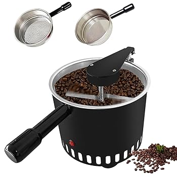 【中古】【未当て嵌める】身寄り用珈琲ロースター、5粍/40メッシュステンレス鋼鋼ろ波器放熱器付き添い人電動コーヒーロースターマシン、まぜくり返す棒付き添い人600g落ち居る機、キャ