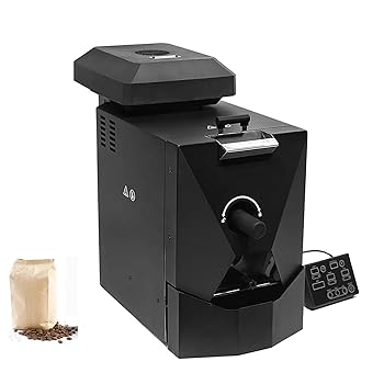 【中古】【未当て嵌める】お役目用珈琲豆ロースター、煙ろ波器、寄せあつめるお盆、制御装置付き添い人電動珈琲豆焙煎機、3つのベーキングモードと自然調整能力のあるな熱度、36