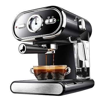 【中古】【未使用】コーヒーメーカー 20barコーヒーメーカーエスプレッソカップ半自動家庭の視覚化ミルクフォームの二重温度制御 カプチーノ ラテ ミルク用 カップ|AJIMURA-SHOP