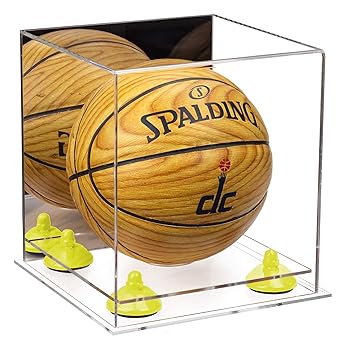 【中古】【未当て嵌める】Better Display Cases アクリル樹脂ミニ - 細密画(フルサイズではありません) バスケットボールディスプレイケース 鏡鑑付き添い人 イエローライザー