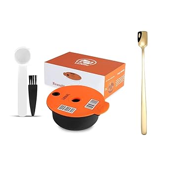 【中古】Bosch-1 Tassimo-2 Machine Rich Crema Makerのための詰め替えコーヒーカプセル (1pc 180ML 1 Spoon)