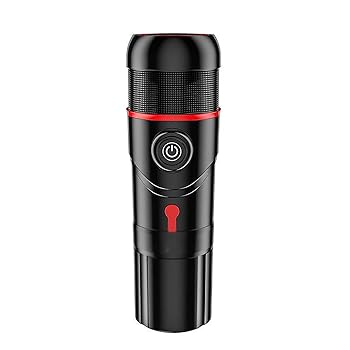 【中古】【未当て嵌める】携帯型珈琲製造会社 室外の持ちはこぶ用宇宙カプセルの珈琲機械類の家電完膚なきまで半自動小銃エスプレッソミニミニカー (色 : Black, Size : 23.5x6.5珊)
