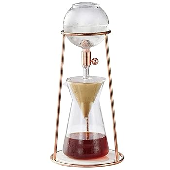 【中古】【未使用】水出しコーヒーメーカー 透明サイフォンコーヒーメーカー、ステンレススチールスタンド付きコールドブリューコーヒーメーカー、400ml高ホウケイ