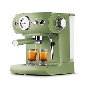 【中古】【未使用】コーヒーマシンコーヒーメーカーエスプレッソカプチーノラテとモカ用のミルク泡立て器付きマシン (Color : Green, Size : AU)