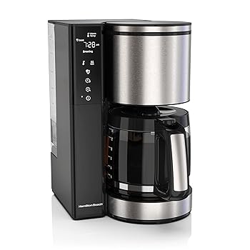 【中古】【未使用】Hamilton Beach 14 Cup Programmable Coffee Maker with Easy Measure Light Up Reusable Filter, Removable 70 Oz. Water Reservoir, Black and