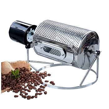 【中古】家庭用ステンレスコーヒー豆焙煎機、40 Wコーヒーローラーベーカー、25回転/分、豆類、落花生、ナッツに対して、家庭、オフィス、キッチン、リビ 22,202円