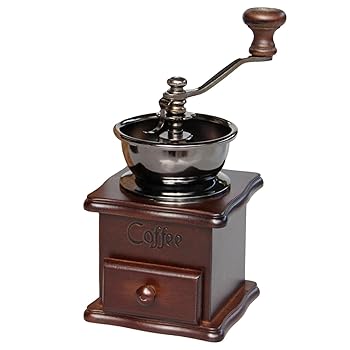 【中古】手動コーヒーグラインダー - コンパクトコーヒー豆グラインダー、ステンレスブレードグラインダー |調節可能なセラミックバリ付き手動コーヒー豆