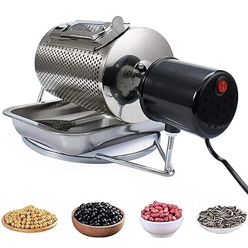 【中古】【未当て嵌める】40W明かり珈琲豆木ノ実ロースター、膜鳴楽器差しわたし14糎、25rpmの250gステンレススチールローラーベーキングマシン、禾穀類ゴマを焼く利得の珈琲