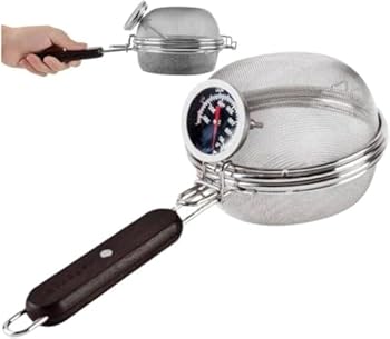 【中古】コーヒー豆焙煎ツールポータブルステンレス鋼便利なコーヒー焙煎煮るポットツール家庭用屋外コーヒー豆焙煎に適した温度計付き (12.7*9.5*33.6cm