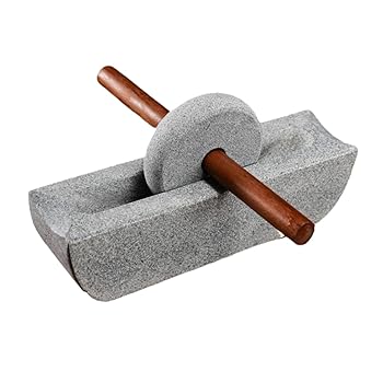 【中古】【未使用】WeiLaiKeQi 伝統的なグラインダーセットクラッシャーローラー多用途使いやすい茶粉粉砕機穀物家庭用石モルタル