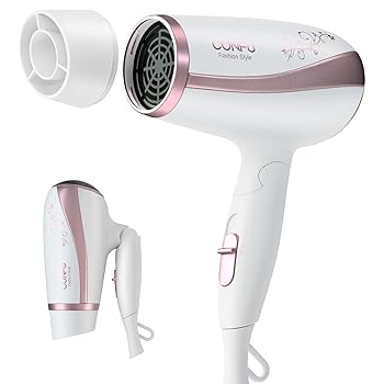 【中古】CONFU ドライヤー 1200W ヘアドライヤー マイナスイオン 温度＆風量調節 冷/熱風モード 折り畳み式 軽量 速乾 恒温 ヘアケア シンプル サラサラ 5,984円