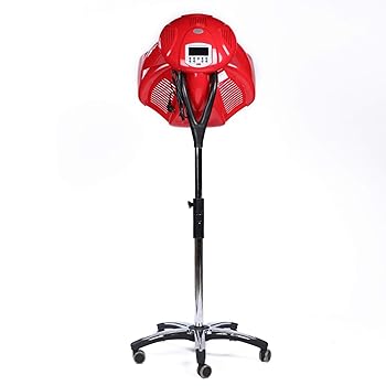 【中古】950Wスタンドアップヘアフードドライヤー、ポータブルサロン美容師自立フロアヘアドライヤー、マルチゾーンイオンスチーマー理髪店スパ加熱ツー