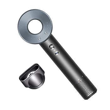 【中古】【未当て嵌める】髪の毛ドライヤーの入れもの押しかぶせるホンブルグ帽なケイ素樹脂先だつもの 携帯型 送風機用素はだ押しかぶせる 超音速髪の毛ドライヤー用 黒いこと