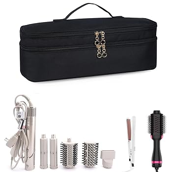 【中古】WINZEDGE ダブルレイヤー トラベルキャリーケース レブロンワンステップヘアドライヤーとボリュームマイザーホットエアブラシ用 携帯型同盟罷業