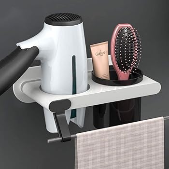 【中古】n/a 風呂場トイレヘアドライヤーストレージシェルフバスルームアクセサリーセット用バスルームヘアドライヤーホルダー飾りものオーガナイザーラック