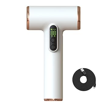 【中古】ポータブル充電式ワイヤレスブロードライヤー USB 充電式ヘアドライヤー 3 レベル風速調整ワイヤレスヘアドライヤー寮ヘアドライヤー|AJIMURA-SHOP