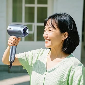 【中古】【未使用】ドライヤー 大風量 軽量 450g 高濃度マイナスイオン 低騒音 冷風＆温風調整 スマート温度制御 速乾＆ヘアケア 持ち運び便利 自宅＆旅行用＆寮用