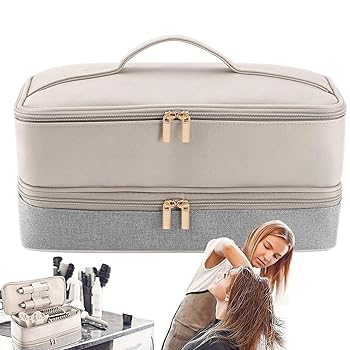 【中古】【未当て嵌める】ヘアドライヤーケース、シャークフレックススタイルキャリングケース、携帯型二層髪の毛ドライヤー納める入れもの、雨合羽ヘアドライヤートラベルバ