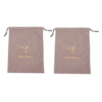 【中古】【未使用】MERRYHAPY 2個 ベルベット バッグ トラベル ヘア ドライヤー バッグ ブロー ドライヤー バッグ ヘア ドライヤー バッグ 旅行用 収納 バッグ ヘア