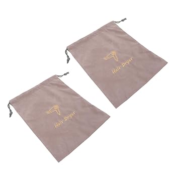 【中古】【未使用】FOMIYES 2個 ベルベット バッグ ブロー ドライヤー バッグ ヘア ドライヤー 収納 バッグ ポータブル ヘア ドライヤー バッグ 巾着 ヘア ドライヤ