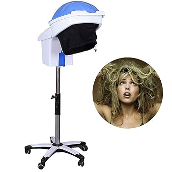 【中古】950W プロフェッショナルフロアヘアスチーマー 髪染め用 ヘアフードスチーマー 髪の毛ドライヤー ヒートタイマー付き添い人 フードローリングベース付き添い人