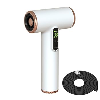 【中古】【未使用】DHYBDZ 充電式コードレスヘアドライヤー、USBコードレスヘアドライヤー、3段階風速調節可能、デジタルスクリーン付き、電池式ヘアドライヤー、女