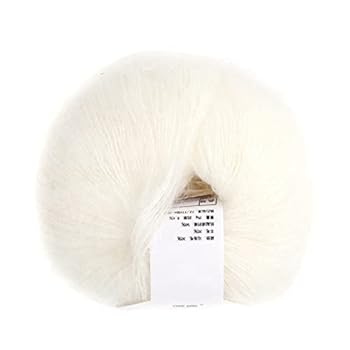 【中古】【未使用】ソフトアンゴラウール、パシュムニットアンゴラウールヤーンハットシートクッションさまざまな色(01ホワイト)