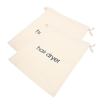 【中古】【未使用】FOMIYES 2個 バッグ 頭用ドライヤーバッグ 用のバッグ ストレージ 理髪バッグ ツールバッグ 収納袋の髪 Beige