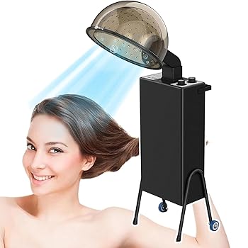 【中古】髪の毛ドライヤー、調節する能力のあるなサロンボンネットヘアドライヤー、取りはずし能力のあるな車輪付き添い人1000Wボンネット付き添い人カウリング、60分タイマー、4度合い気温
