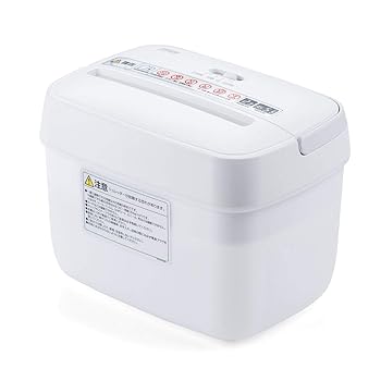 【中古】イーサプライ シュレッダー 卓上 コンパクト A5対応 クロスカット 電動 5枚同時細断 連続2分 ホワイト EZ4-PSD058|AJIMURA-SHOP