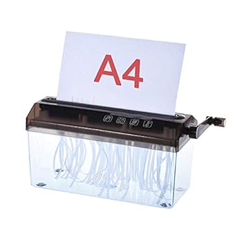【中古】【未当て嵌める】シュレッダーシュレッダーペーパーマニュアルハンドペーパーシュレッダードキュメントファイル授業時間の執務室の利益の手作りのストレートカッテ
