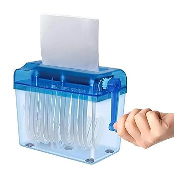 【中古】Yunir ミニ手動ペーパーシュレッダー ポータブルストリップカットシュレッダーマシン、1L静電容量ハンドペーパーシュレッダー 紙、おぼえ書き、紙幣、ポー
