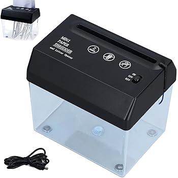 【中古】CYTGOUPER ミニペーパーシュレッダー ポータブル USB A6 電動ペーパーカッター バッテリー駆動デスクトップ文房具 紙 紙幣 レシート用|AJIMURA-SHOP