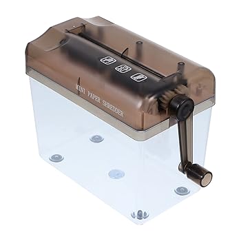 【中古】【未使用】CANIGHT シュレッダー paper shredder paper cutter ミニチュアチェーンソー a4断裁機 a4ペーパーストリップカッター a4用紙文書裁断機 Abs Blac