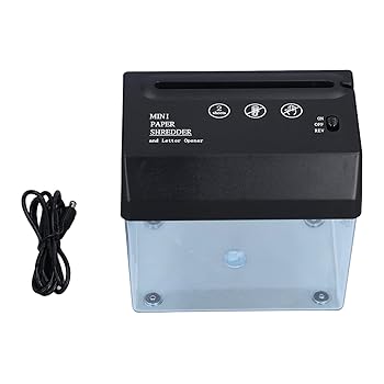 【中古】UYVHXA ポータブルミニペーパーシュレッダー メタルナイフ付き ミニ電動シュレッダー バッテリー駆動 ペーパーカッティングマシン ユニバーサル