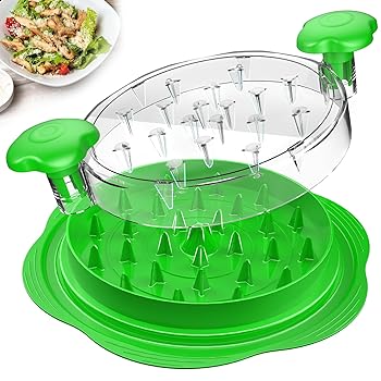 【中古】チキンシュレッダー 大型チキンブレストシュレッダーツール ブラシ\u0026フォークでツイスト;目に見えるミートシュレッダーマシン、強力な滑り止めス