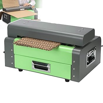 【中古】段ボール箱切りおとす機、段ボール切りおとすシュレッダー/紙吹雪寄せあつめる役立つこと付き添い人、取りさげる段ボールスリットメッシュストリップカッター、3m/分の紙細断す早さ