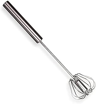 【中古】KJOET 泡立て器 クリーム/卵泡立て器 ハンドミキサー ステンレス製 半自動 プレス式 回転泡立て器 キッチン 家庭用 ベーキング (Medium)