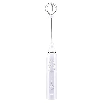 【中古】【未使用】電動ハンドミキサー デュアルミキシングヘッド付き ミルク泡立て棒 USB充電ハンドヘルド泡立て器 コーヒー用 大容量 泡立て器 キッチンガジェッ