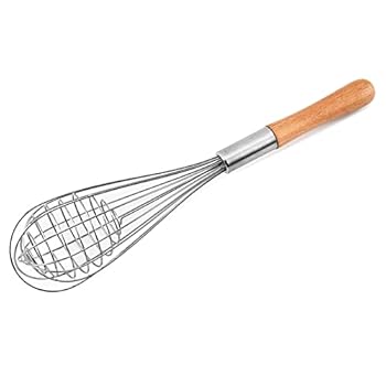 【中古】【未使用】木製ハンドル卵ビーター手動ステンレス鋼ミルク泡立て器キッチンベーキングハンドミキサー