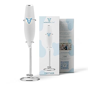 【中古】WonderCow ミルク泡立て器 ハンドミキサー ステンレススチール 電気抹茶泡立て器 ハンドヘルドミキサー コーヒー グリーン プロテインなどに 電|AJIMURA-SHOP