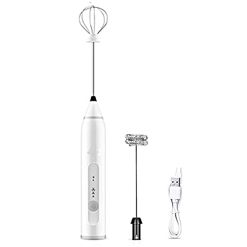 【中古】【未使用】USB充電式ハンド泡立て器 ミルクコファー 1200mAh充電フォームタイプ ワンタッチ操作 C コーヒー電動ブレンダー ス用の調節可能なハンドヘルドコ