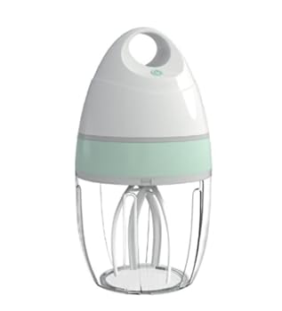 【中古】Fiegcit ハンドミキサー 泡立て器 ワンタッチ 操作簡単 USB充電式 泡立て 電動ホイッパー 電動ミキサー 4枚ブレード 大容量900ML 軽量 飛び散り