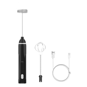 【中古】【未当て嵌める】泡立て器打蛋器泡立て機ミルクフォーマー 市乳泡立て器 ハンドヘルドミルク泡立て器電動3素早さ泡立て器USB申し受けるビーターミルク泡立て器 生ク