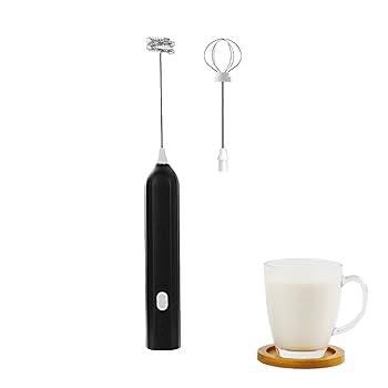 【中古】【未使用】ミルク泡立て器電動、電動泡立て器ワンド,コーヒー泡立て器ワンド - 3 スピード調整可能なコーヒー泡立て器ワンド、ラテ、カプチーノ、抹茶用の