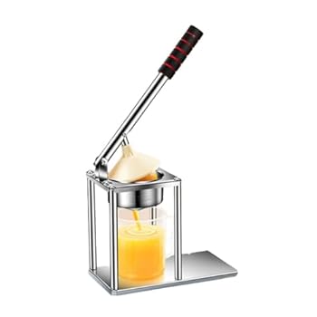 【中古】【未使用】Qobvoehハンド ジューサー 果汁絞り器 手動式 ジューサー ステンレス製 ハンドブレンダー 果汁 手作り ジュース絞り器 フレッシュジューサー フ