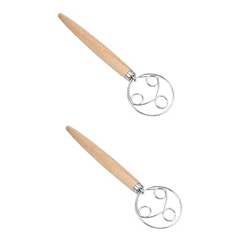 【中古】【未使用】CONGARTENO 2個 小麦粉コイル 手動卵かき混ぜ機 エッグスターラー 卵ミキサーブレンダー ピザ生地泡立て器 mixer みくさー 小麦粉ミキサー キッ