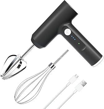 【中古】?拌器 コードレス電気泡立て器、ハンドミキサーポータブルハンドヘルド、3速セルフコントロール付き電動ミキサー、304ステンレススチールビータ