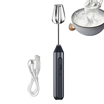 【中古】【未使用】ワイヤレスハンドヘルド卵泡立て器、卵泡立て器泡立て器 | 浸漬ブレンダー コードレ充電式ミルク泡立て器 クリーム泡立て器スハンドミキサー 泡