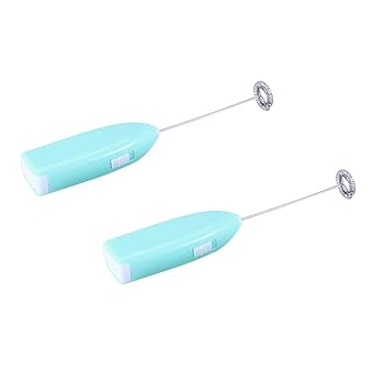 【中古】【未使用】COHEALI 2個 ミニ 卵 電動 ハンドヘルド 卵 自動 ミキサー ブレンダー 卵 ビーター ハンド ミキサー 紅茶 ミキサー ミルク 泡立て器 ブルー